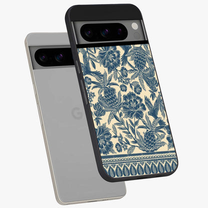 Heirloom Wild Bloom Glass Case displayed in angled mockup highlighting botanical bloom design with classic aesthetic style.