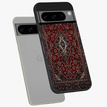 Heritage Carpet Royale Glass Case displayed in angled mockup highlighting intricate royal carpet design with heritage aesthetic.