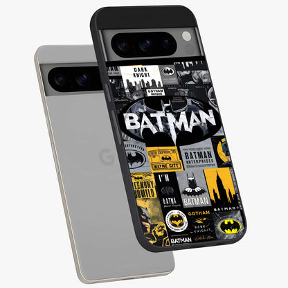 Knight Gotham Rise Glass Case displayed in angled mockup highlighting powerful knight silhouette design with dramatic aesthetic.