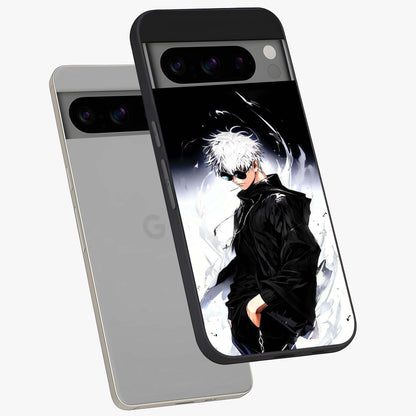 Limitless Shadow King Glass Case displayed in angled mockup highlighting dramatic dark hero design with intense aesthetic.
