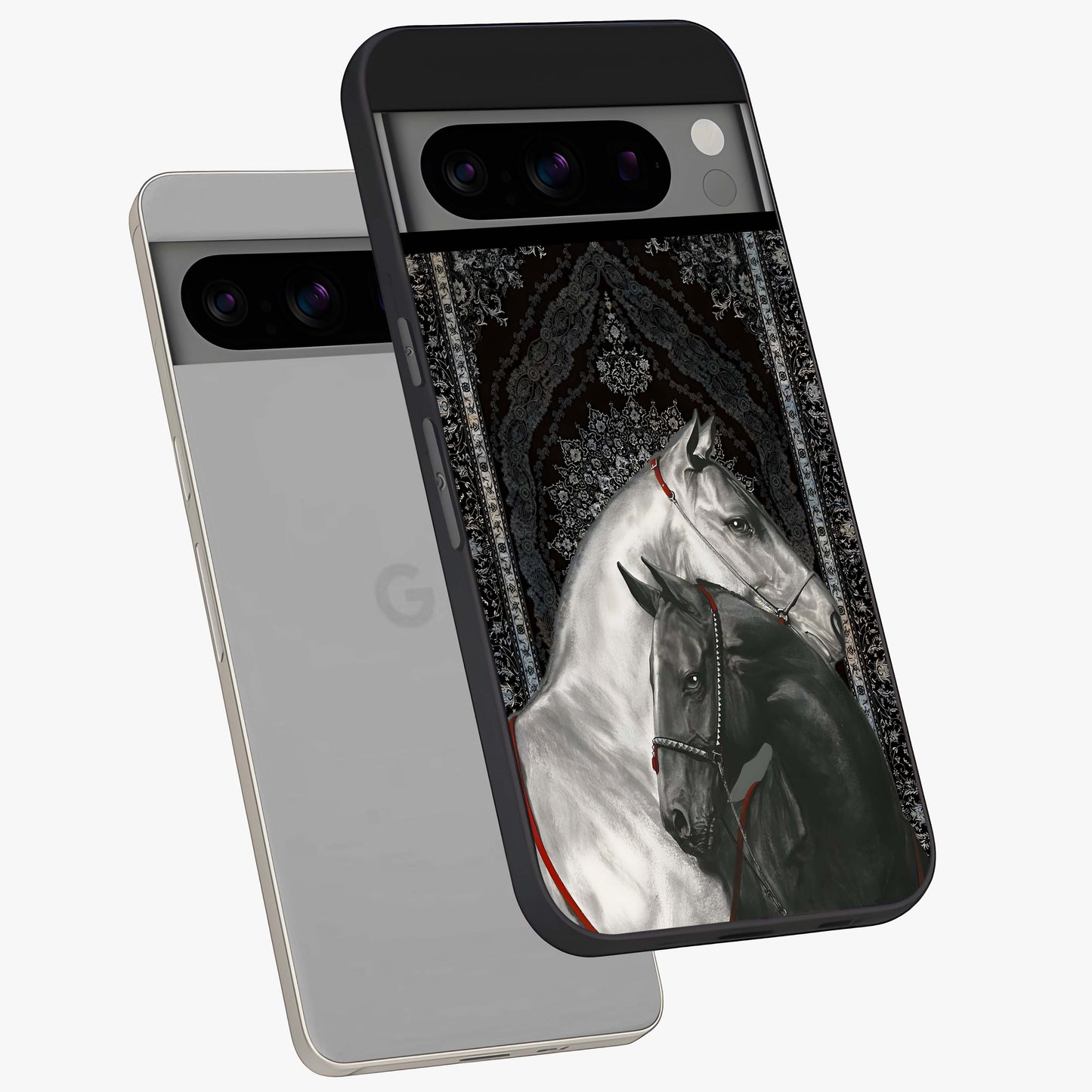 Majestic Ride Legacy Glass Case displayed in angled mockup highlighting sleek vehicle design with bold racing aesthetic.