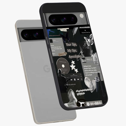 Midnight Love Echo Glass Case displayed in angled mockup highlighting elegant love inspired design with deep aesthetic style.