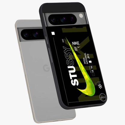 Neon Street Edition Glass Case displayed in angled mockup highlighting vibrant urban design with bold street aesthetic.