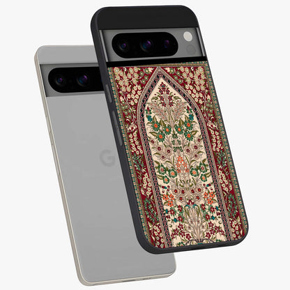 Persian Inspired Glass Case displayed in angled mockup highlighting intricate traditional design with elegant cultural aesthetic.