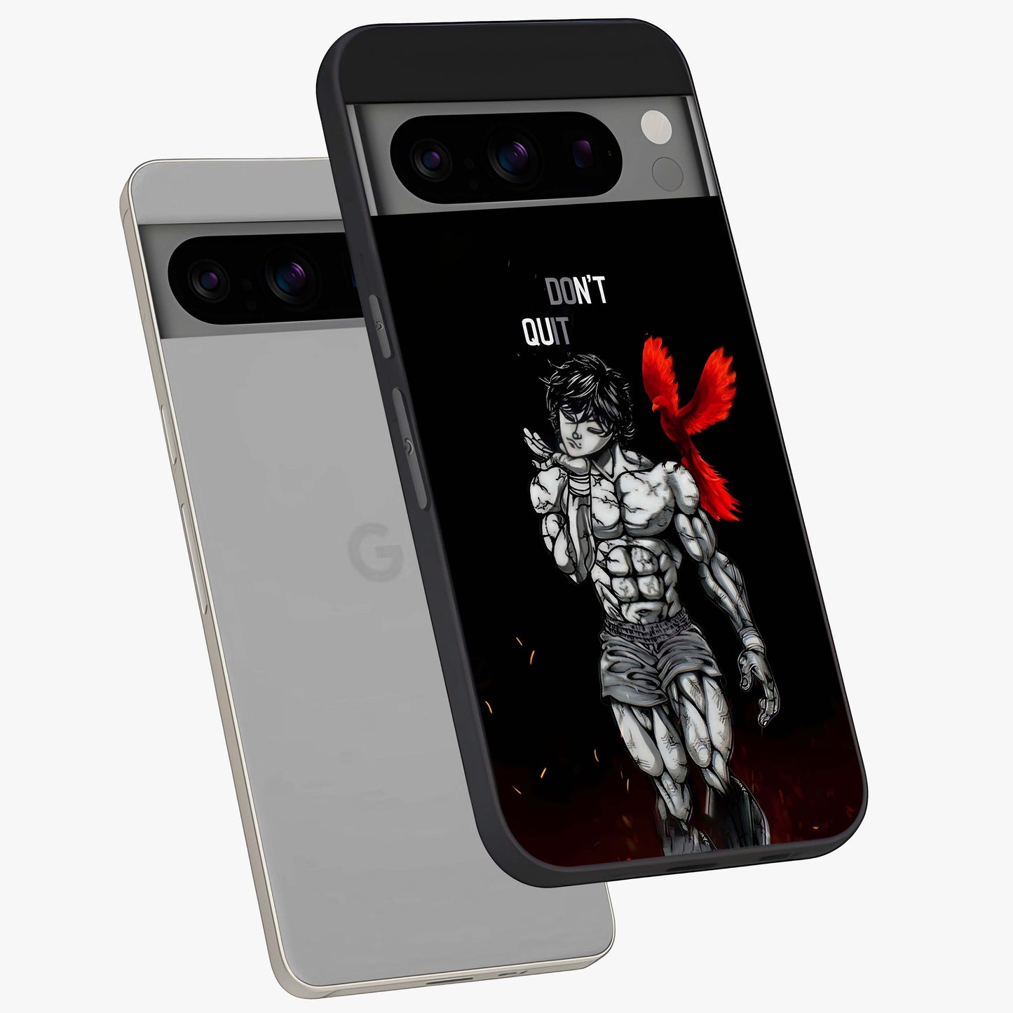 Rise Beyond Limits Glass Case displayed in angled mockup highlighting inspiring message design with modern aesthetic style.