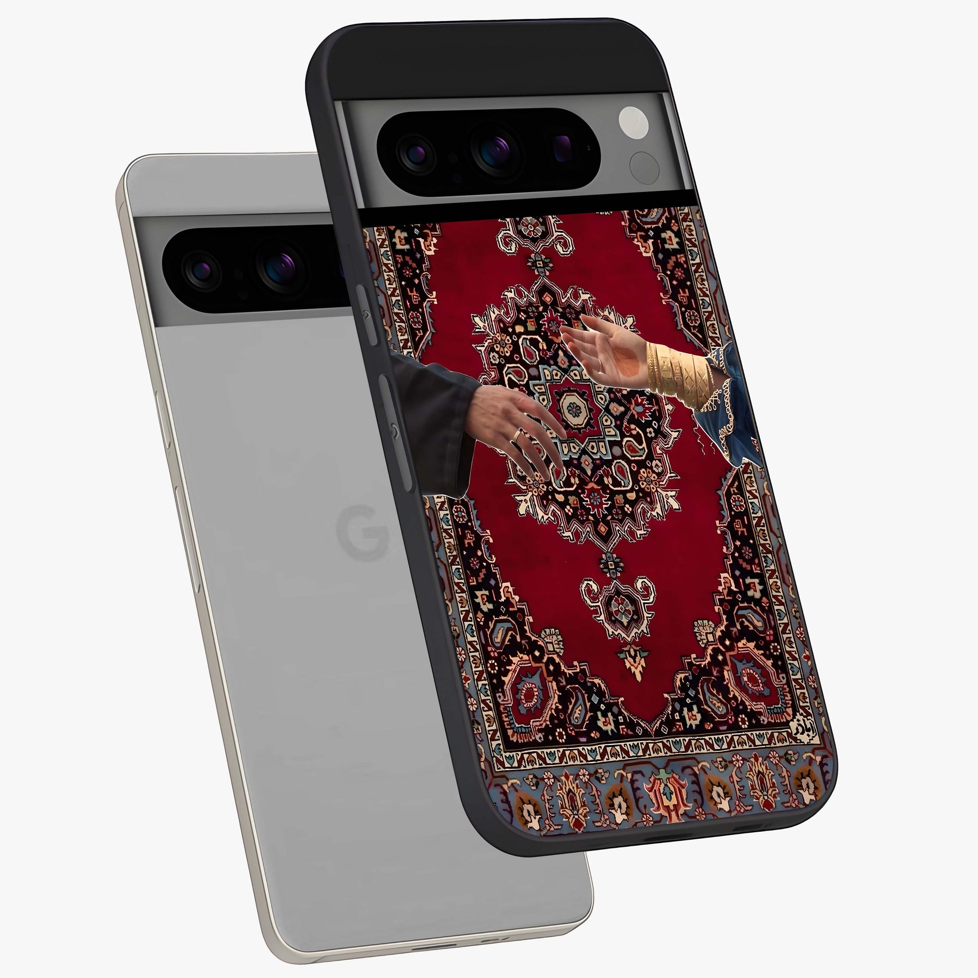 Royal Touch Reach Glass Case displayed in angled mockup highlighting sophisticated design with refined luxury aesthetic.