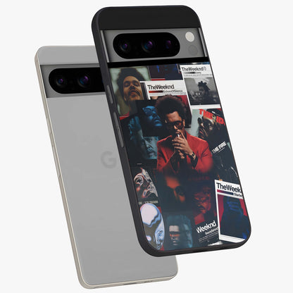 The Weeknd Glass Case displayed in angled mockup highlighting stylish pop culture inspired design with modern aesthetic.