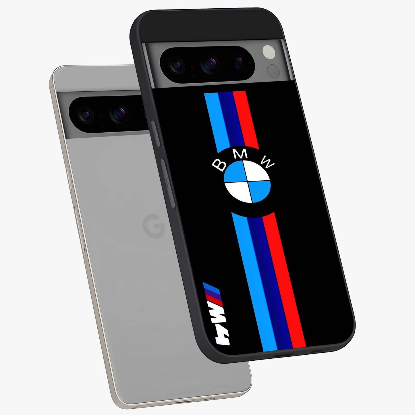 Turbo BMW Beast Glass Case displayed in angled mockup highlighting sleek racing car design with bold automotive aesthetic.