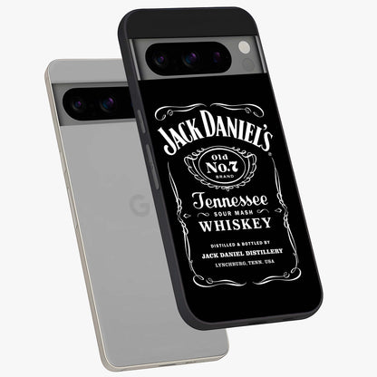 Vintage Whiskey Heritage Glass Case displayed in angled mockup highlighting retro beverage themed design with heritage aesthetic.
