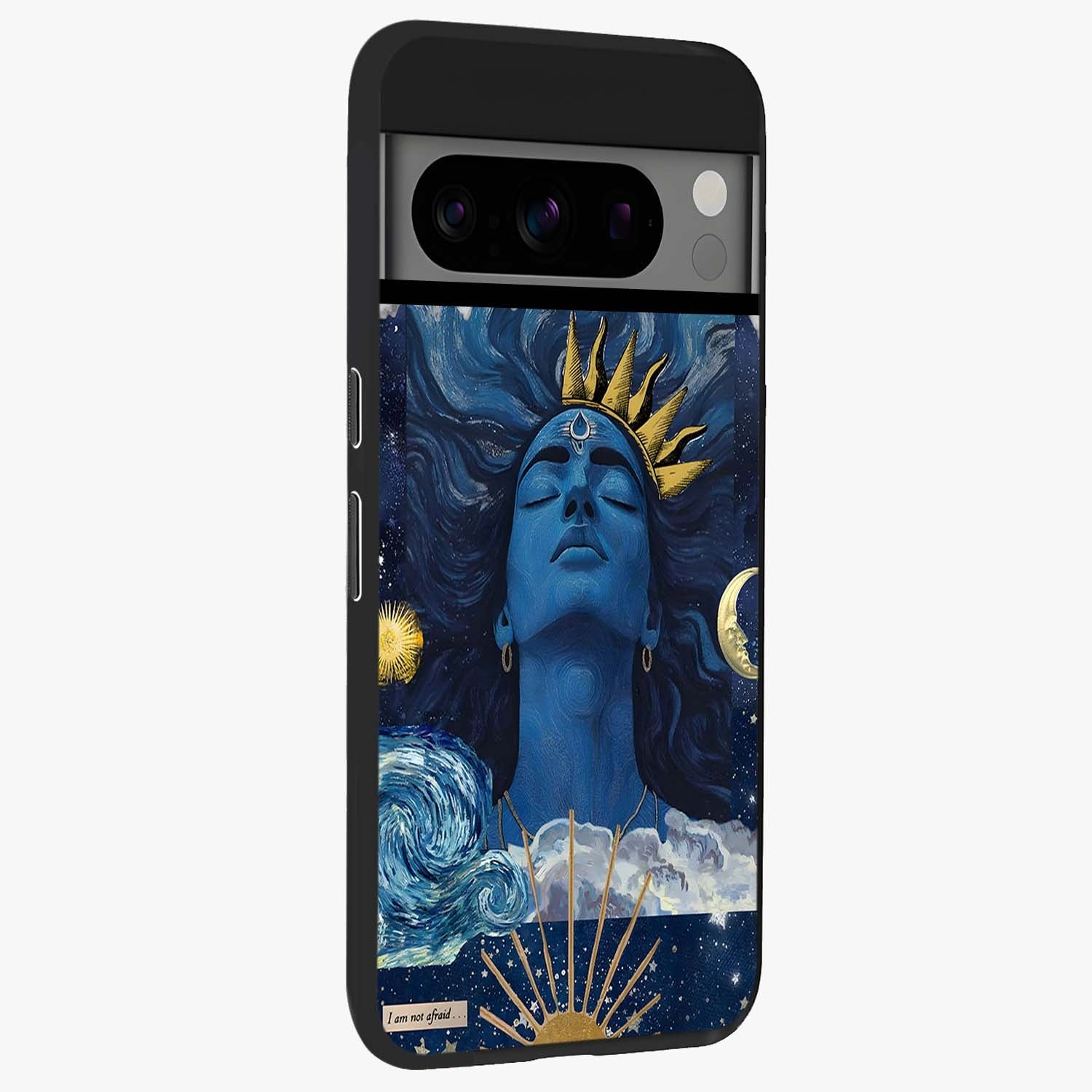 Aesthetic Lord Shiva Glass Case upright view showcasing powerful Lord Shiva artwork with devotional theme.