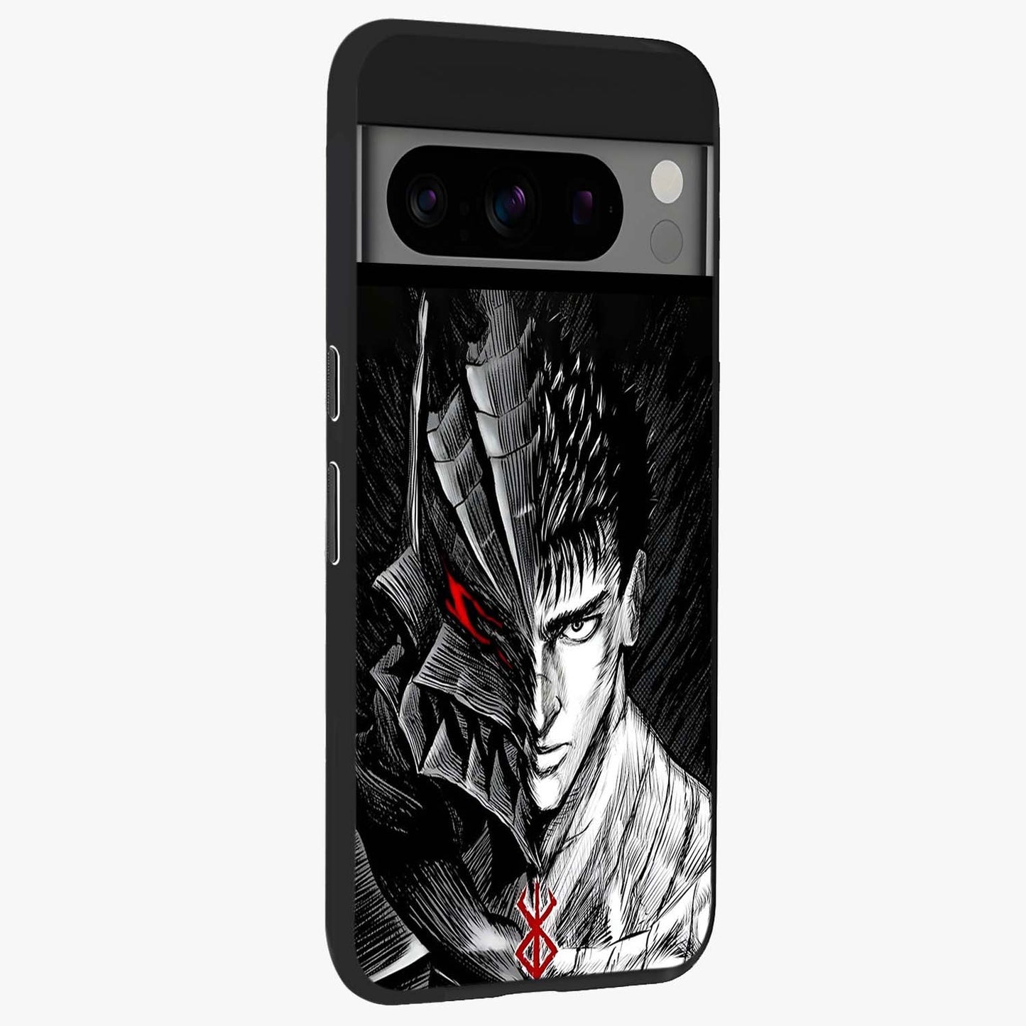 Berserker Blood Oath Glass Case upright view showcasing intense warrior aesthetic with dramatic artistic style.
