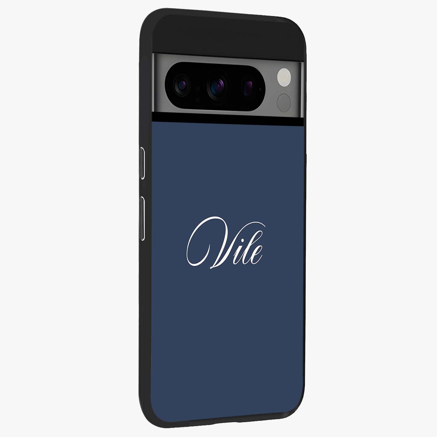 Blue Vintage Floral Pattern Glass Case displayed in angled mockup highlighting classic blue floral pattern and retro aesthetic design.