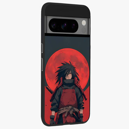Crimson Moon Warlord Glass Case upright view showcasing powerful warlord artwork with dark celestial theme.