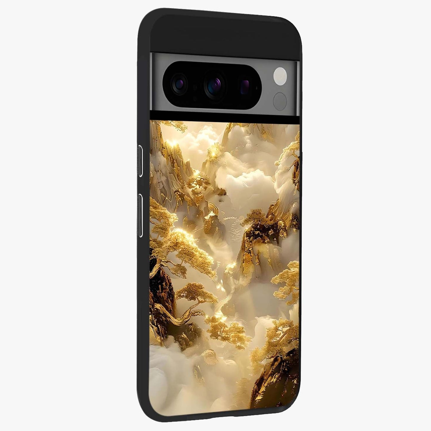 Gates Of Illumination Glass Case upright view showcasing glowing gateway artwork with mystical celestial theme.