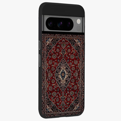 Heritage Carpet Royale Glass Case upright view showcasing detailed ornamental artwork with luxurious traditional theme.