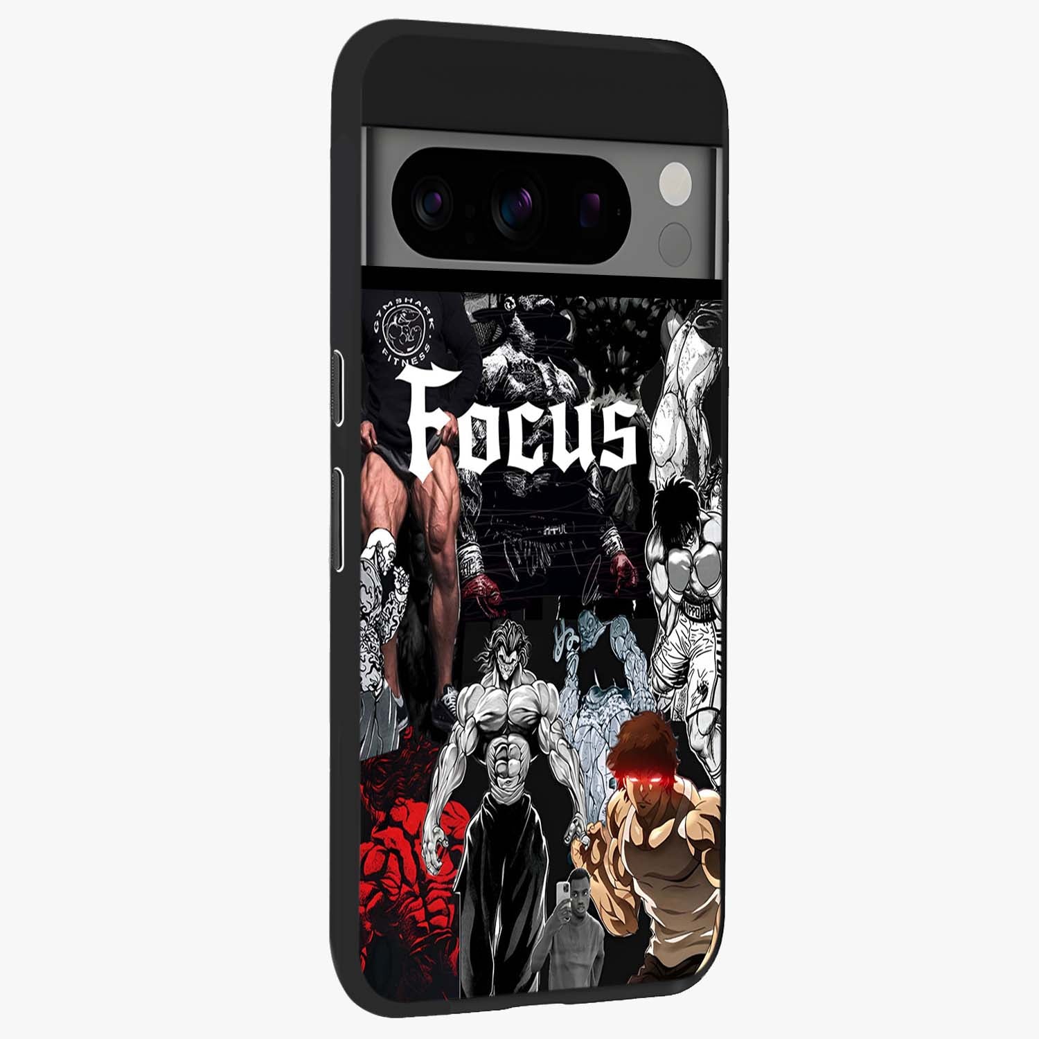 Relentless Power Focus Glass Case upright view showcasing strong inspirational artwork with powerful focus theme.