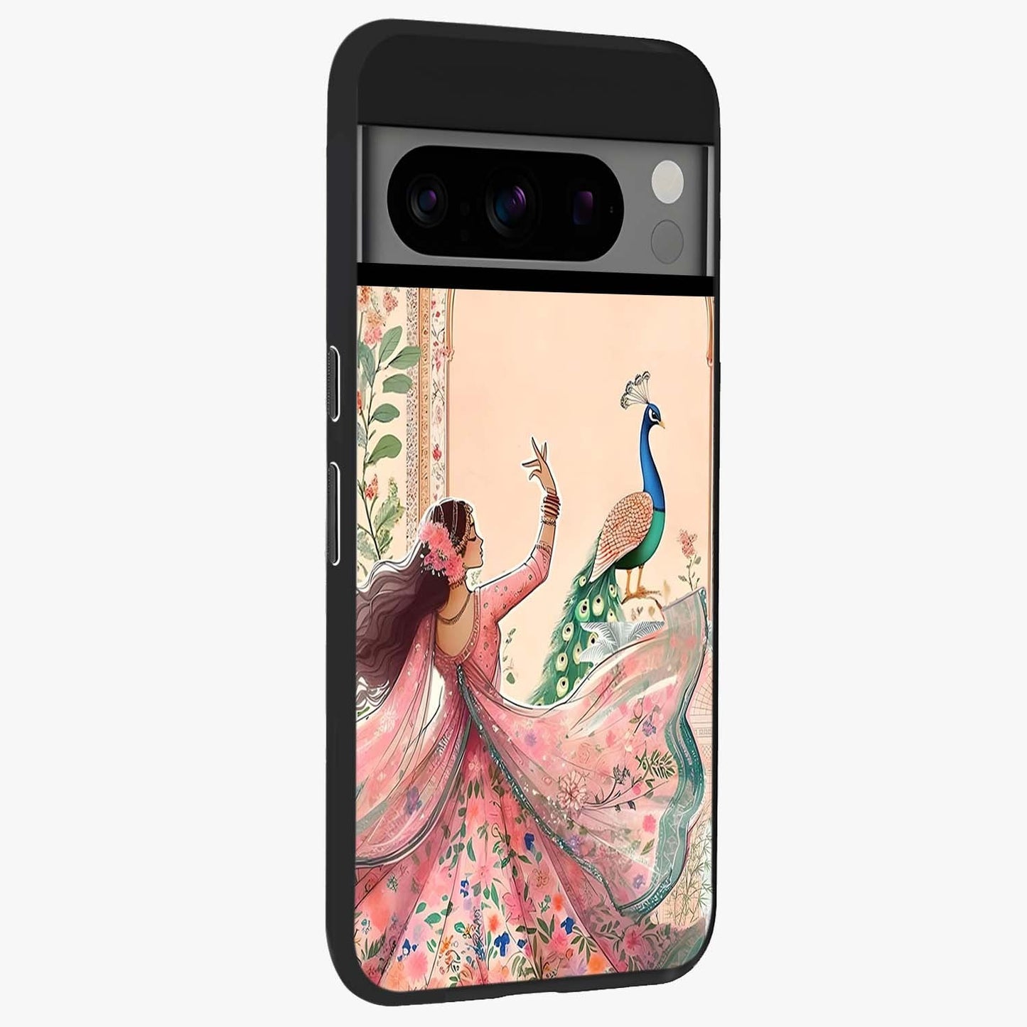 Royal Grace Muse Glass Case upright view showcasing stylish artistic artwork with sophisticated royal theme.