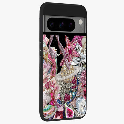 Starlit Jewel Dream Glass Case upright view showcasing radiant star inspired artwork with magical night theme.
