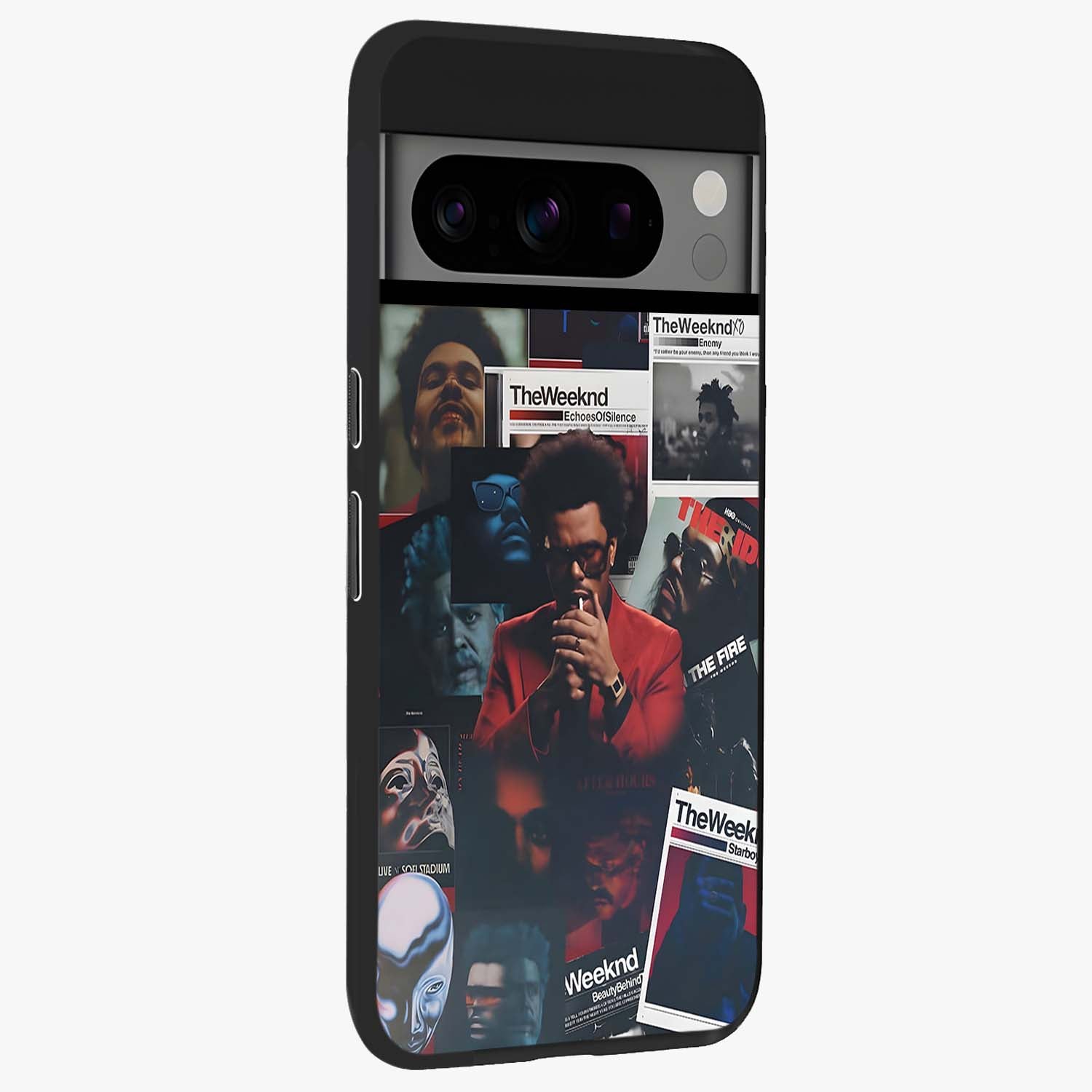The Weeknd Glass Case upright view showcasing bold music themed artwork with contemporary artistic style.