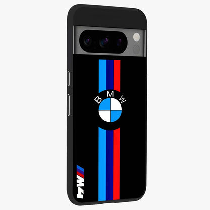 Turbo BMW Beast Glass Case upright view showcasing powerful car artwork with modern motorsport theme.