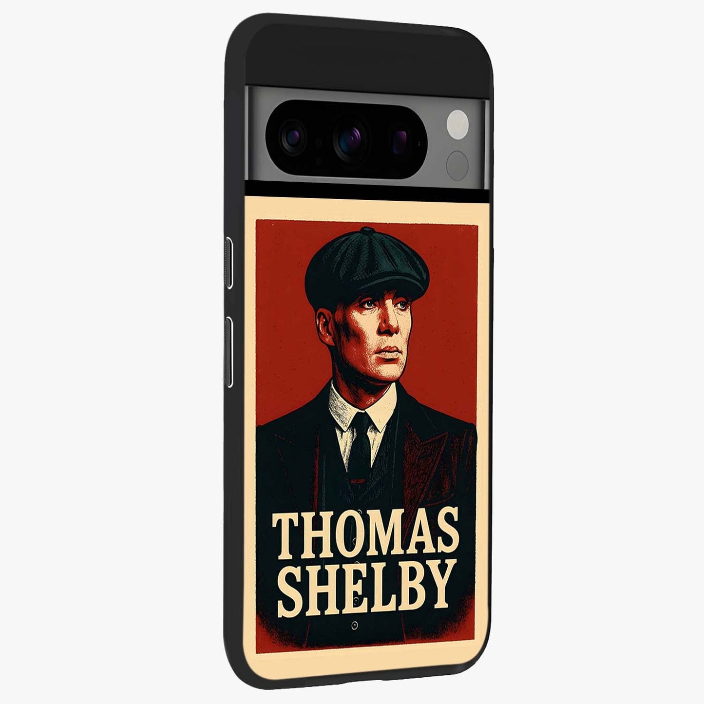 Vintage Mafia Authority Glass Case upright view showcasing dramatic vintage artwork with iconic authority theme.