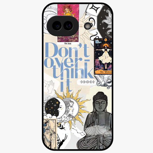Ethereal Thoughts Glass Case showing flat back view with dreamy artistic artwork and glossy glass finish.