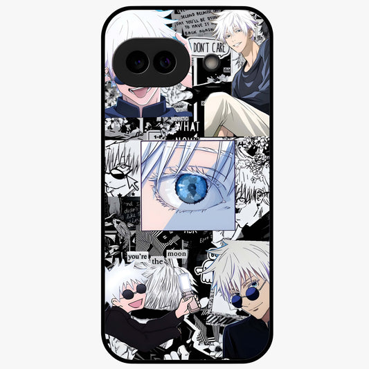 Infinity Sorcerer Chaos Glass Case showing flat back view with mystical sorcerer themed artwork and glossy glass finish.