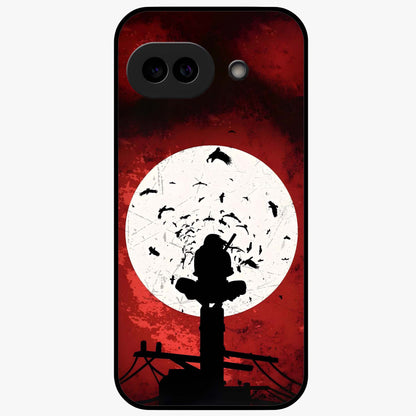 Itachi Limited Edition Naruto Anime Glass Case showing flat back view with iconic anime character artwork and glossy glass finish.