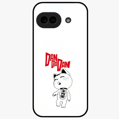 Playful Spirit Charm Glass Case showing flat back view with cheerful charm themed artwork and glossy glass finish.