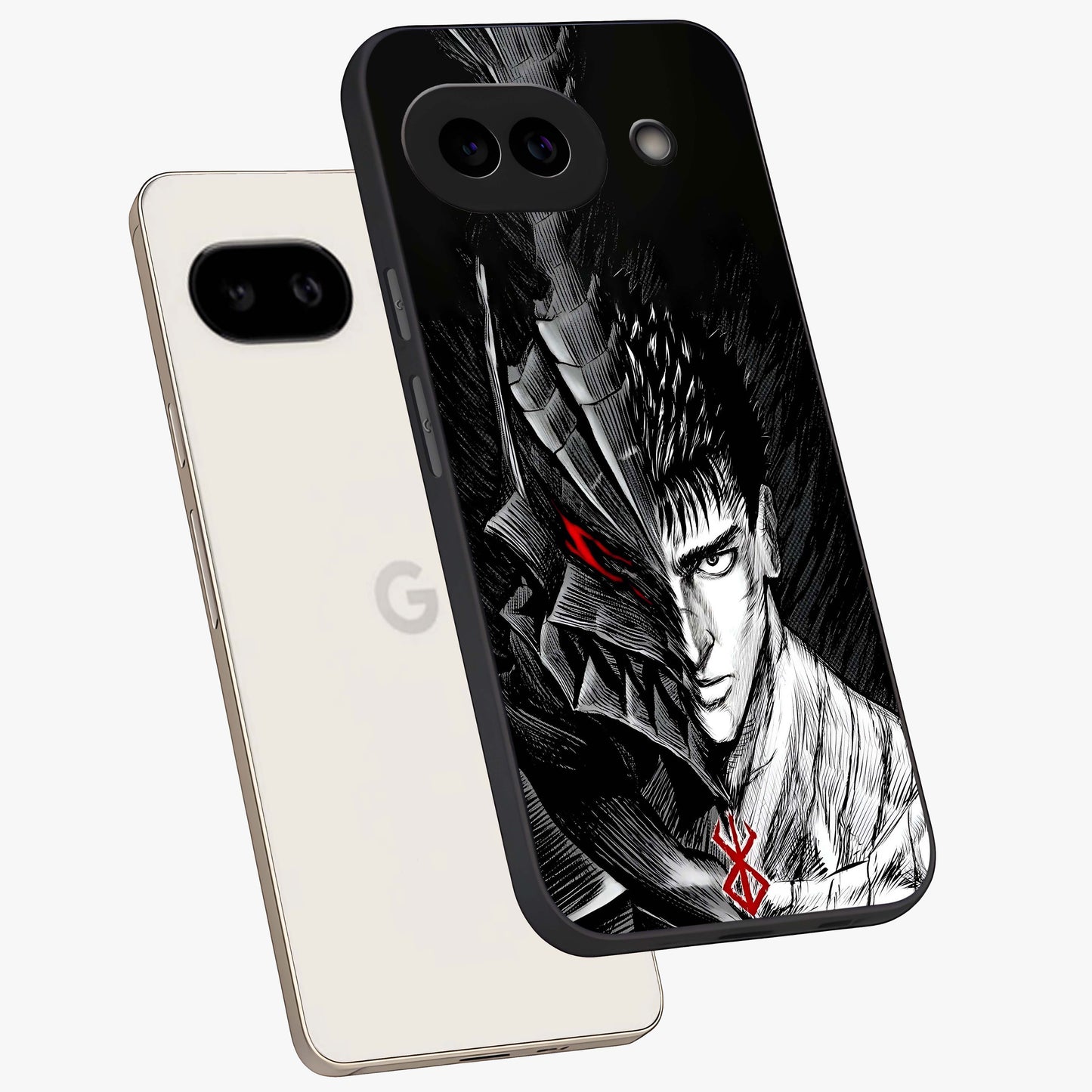 Berserker Blood Oath Glass Case displayed in angled mockup highlighting dark fantasy graphic design and powerful theme.