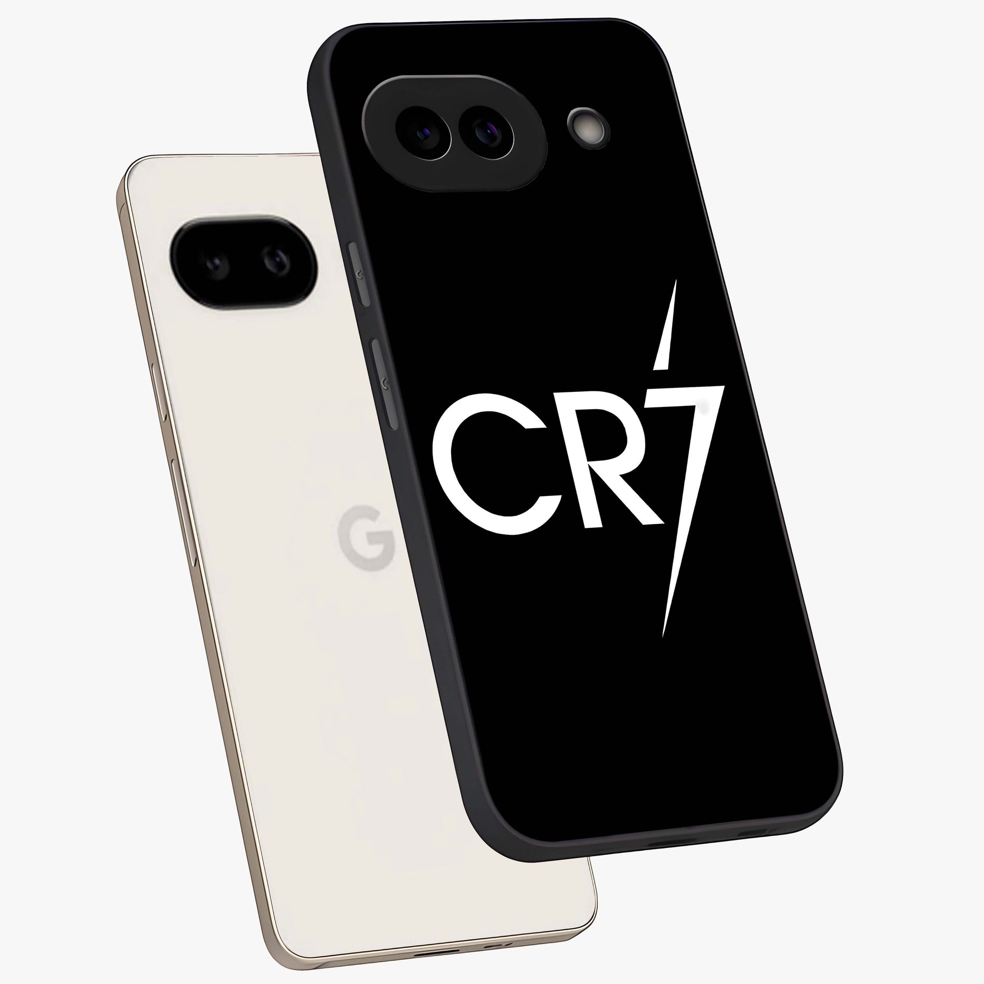 Cr7 Elite Strike Glass Case displayed in angled mockup highlighting powerful sports graphic with bold athletic theme.