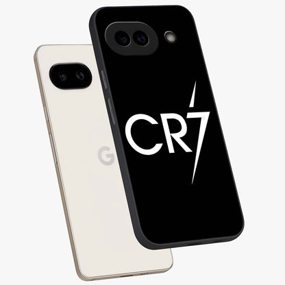 Cr7 Elite Strike Glass Case displayed in angled mockup highlighting powerful sports graphic with bold athletic theme.