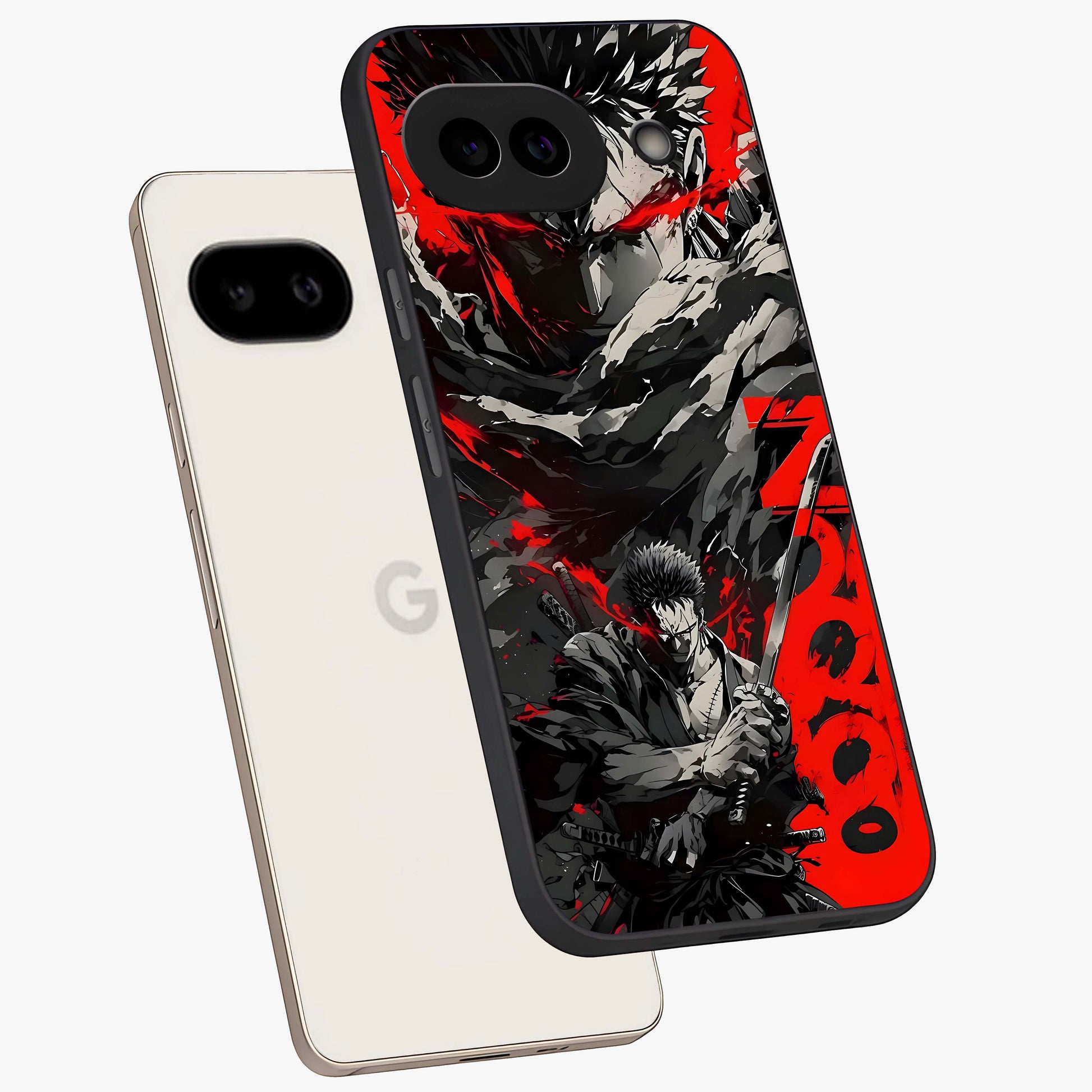 Demon Sword Resolve Glass Case displayed in angled mockup highlighting powerful demon sword illustration with dark fantasy aesthetic.