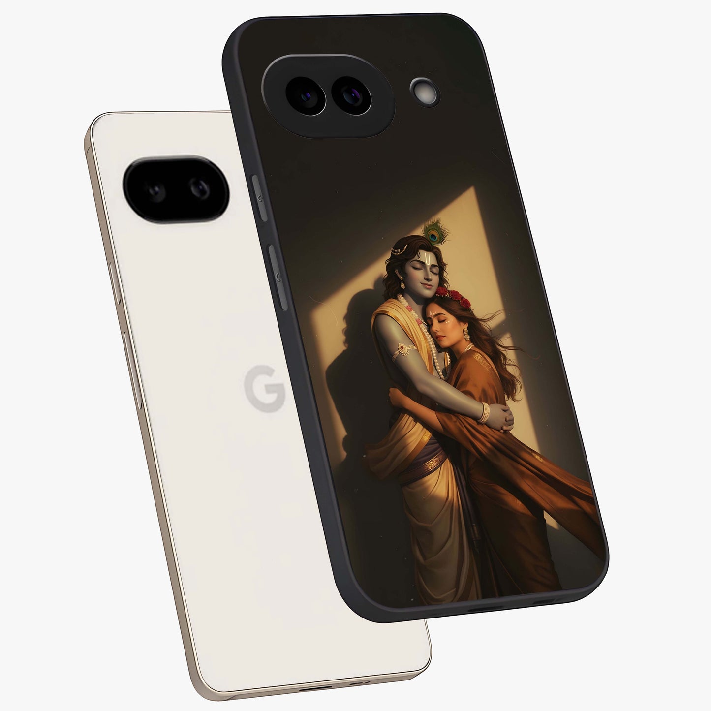 Divine Eternal Love Glass Case displayed in angled mockup highlighting elegant divine inspired design with peaceful aesthetic.