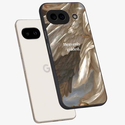 Divine Winged Grace Glass Case displayed in angled mockup highlighting graceful wing design with divine aesthetic style.