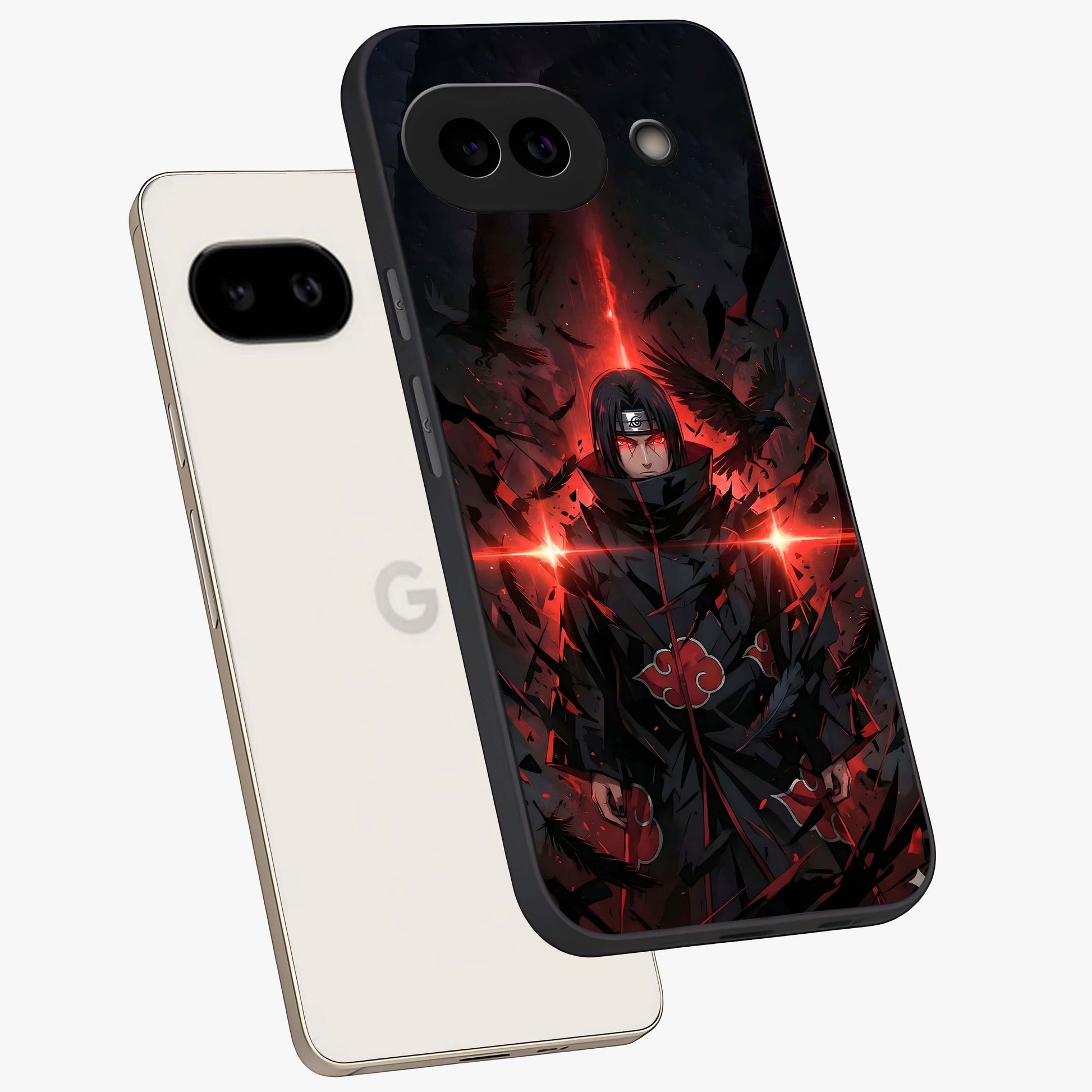 Focused Blade Discipline Glass Case displayed in angled mockup highlighting clean minimal text artwork with modern aesthetic style.