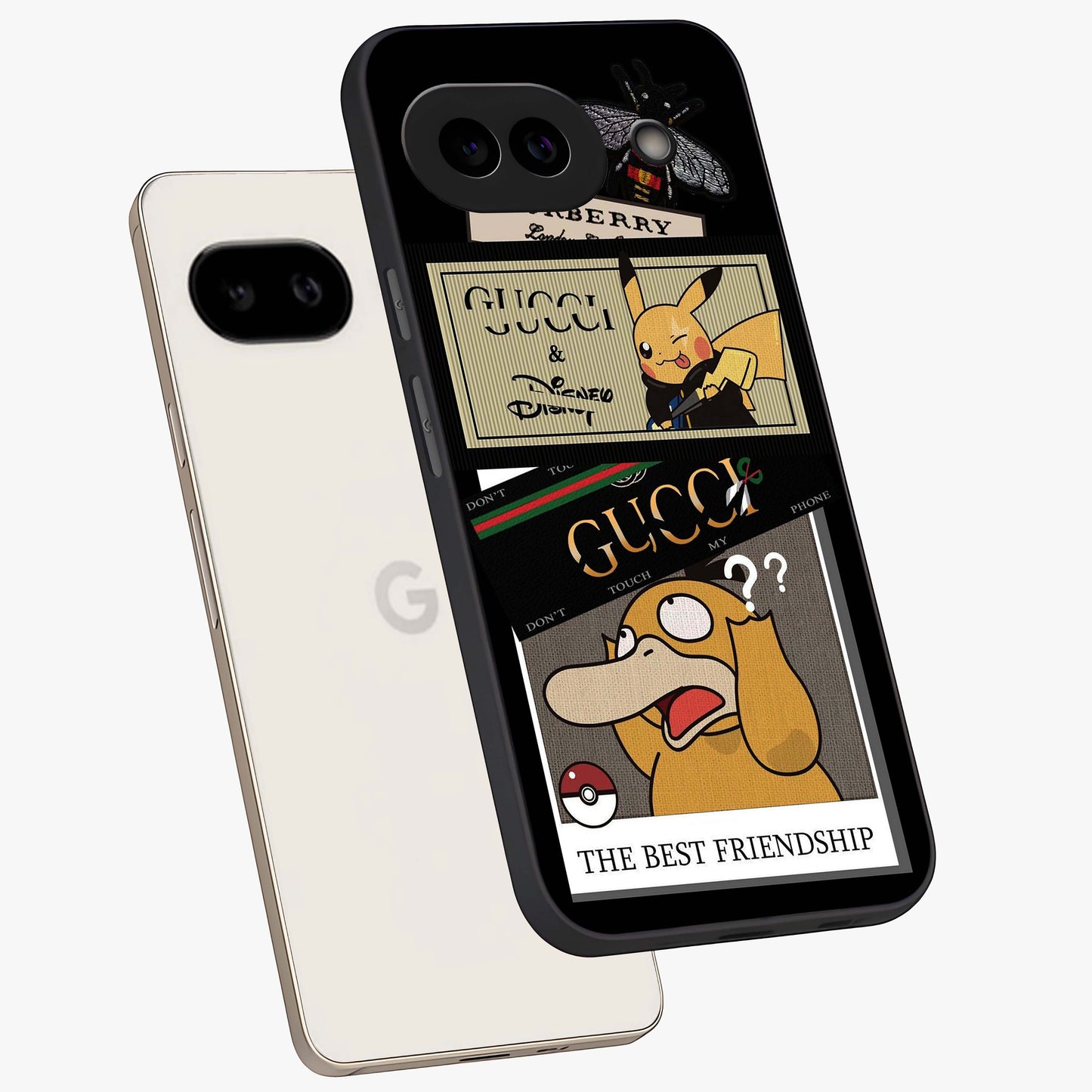Gucci Play Mashup Glass Case displayed in angled mockup highlighting stylish fashion mashup design with bold aesthetic.