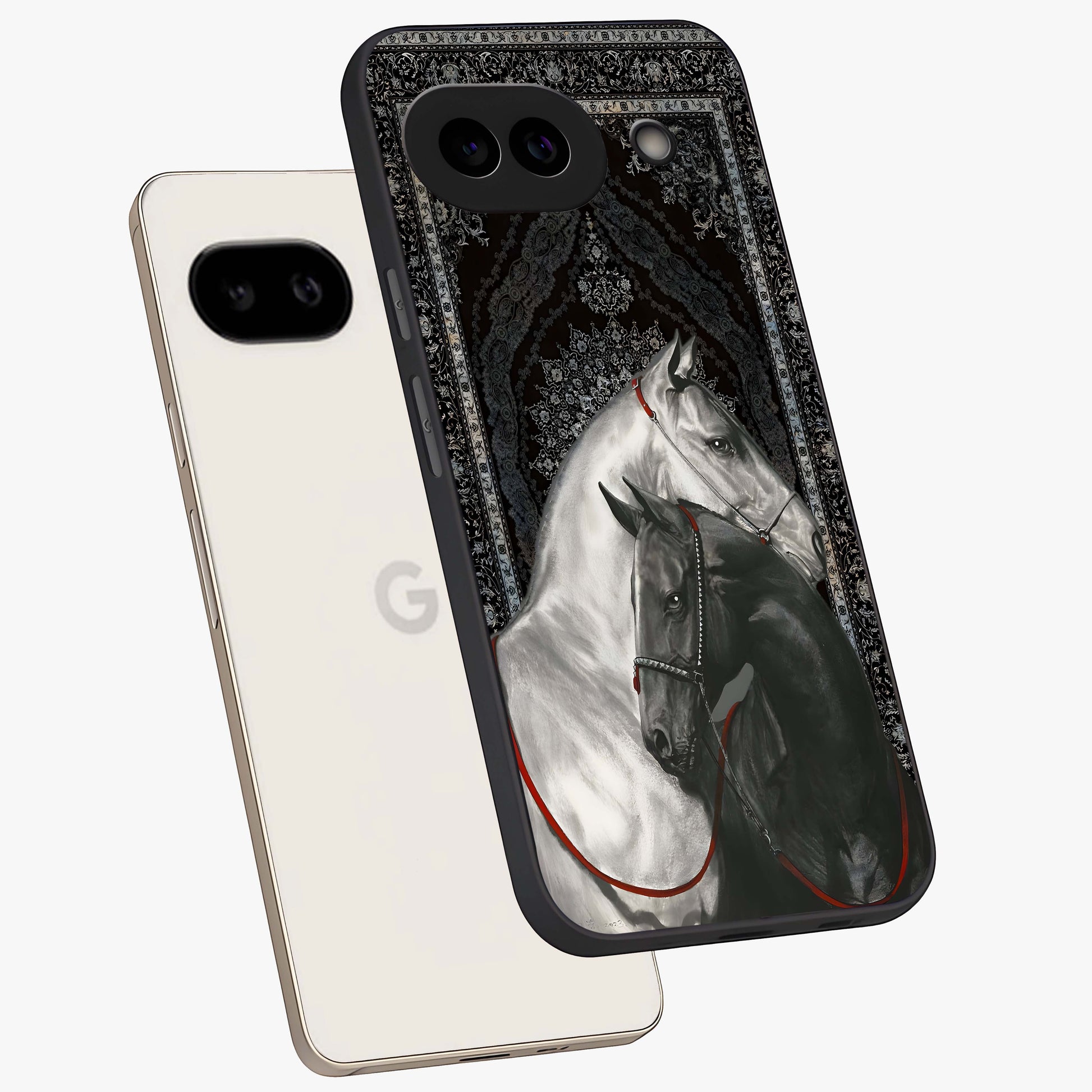 Majestic Ride Legacy Glass Case displayed in angled mockup highlighting sleek vehicle design with bold racing aesthetic.