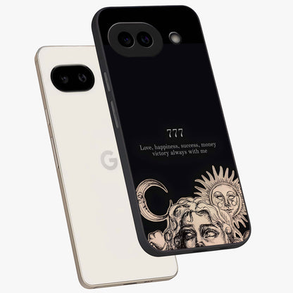 Mystic Victory Aura Glass Case displayed in angled mockup highlighting energetic aura design with bold mystical aesthetic.