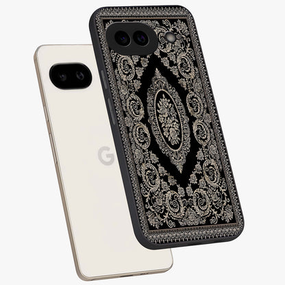 Noir Bloom Elegance Glass Case displayed in angled mockup highlighting refined flower design with stylish noir aesthetic.