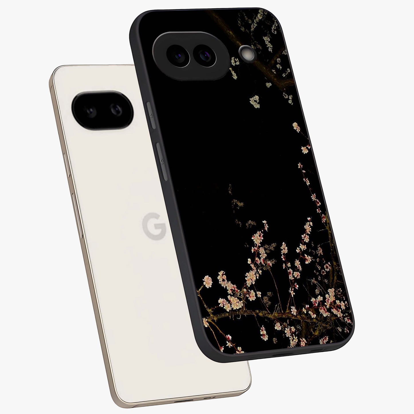 Petal Moon Light With Custom Name Glass Case displayed in angled mockup highlighting delicate petal design with custom name feature.