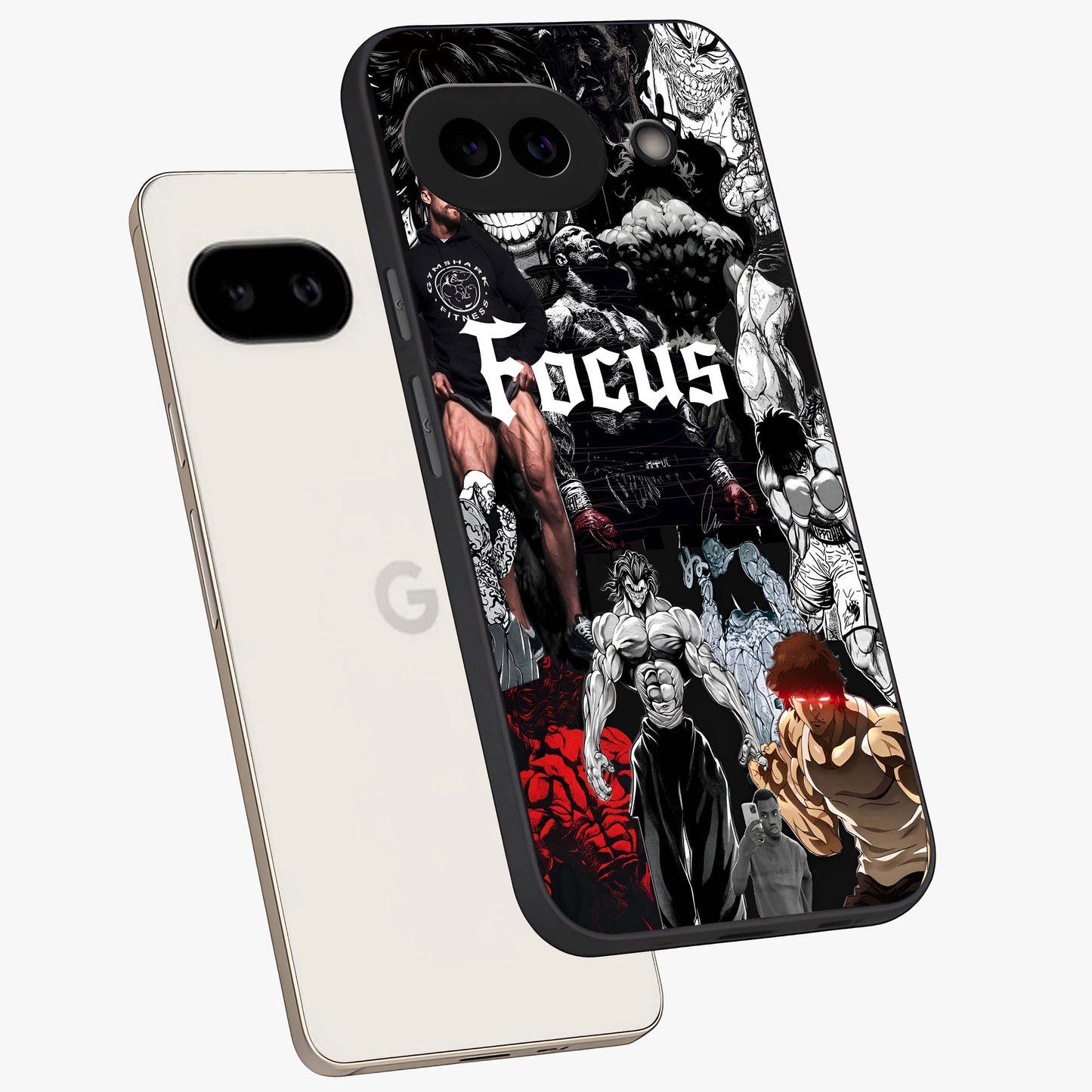 Relentless Power Focus Glass Case displayed in angled mockup highlighting bold statement design with modern aesthetic style.
