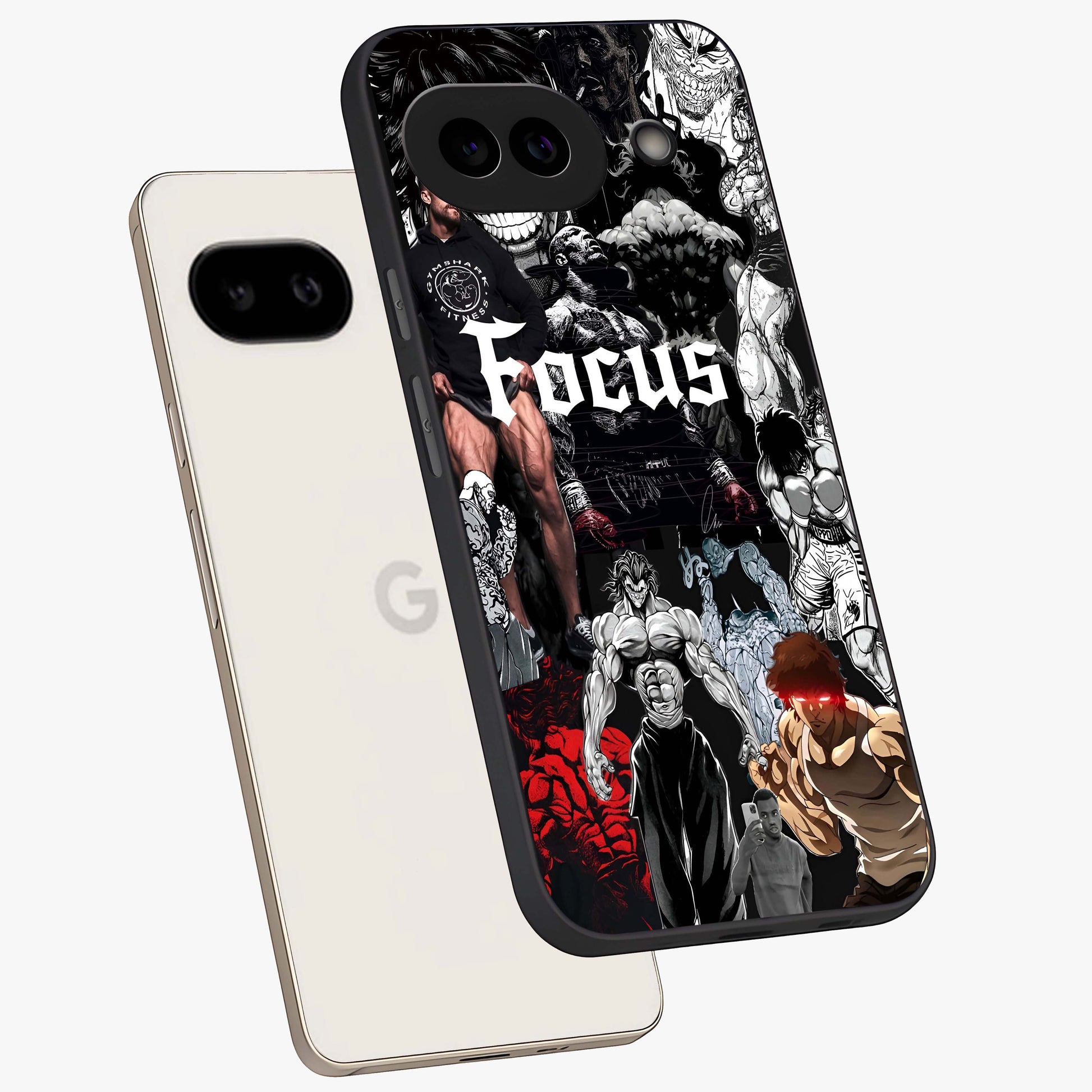 Relentless Power Focus Glass Case displayed in angled mockup highlighting bold statement design with modern aesthetic style.