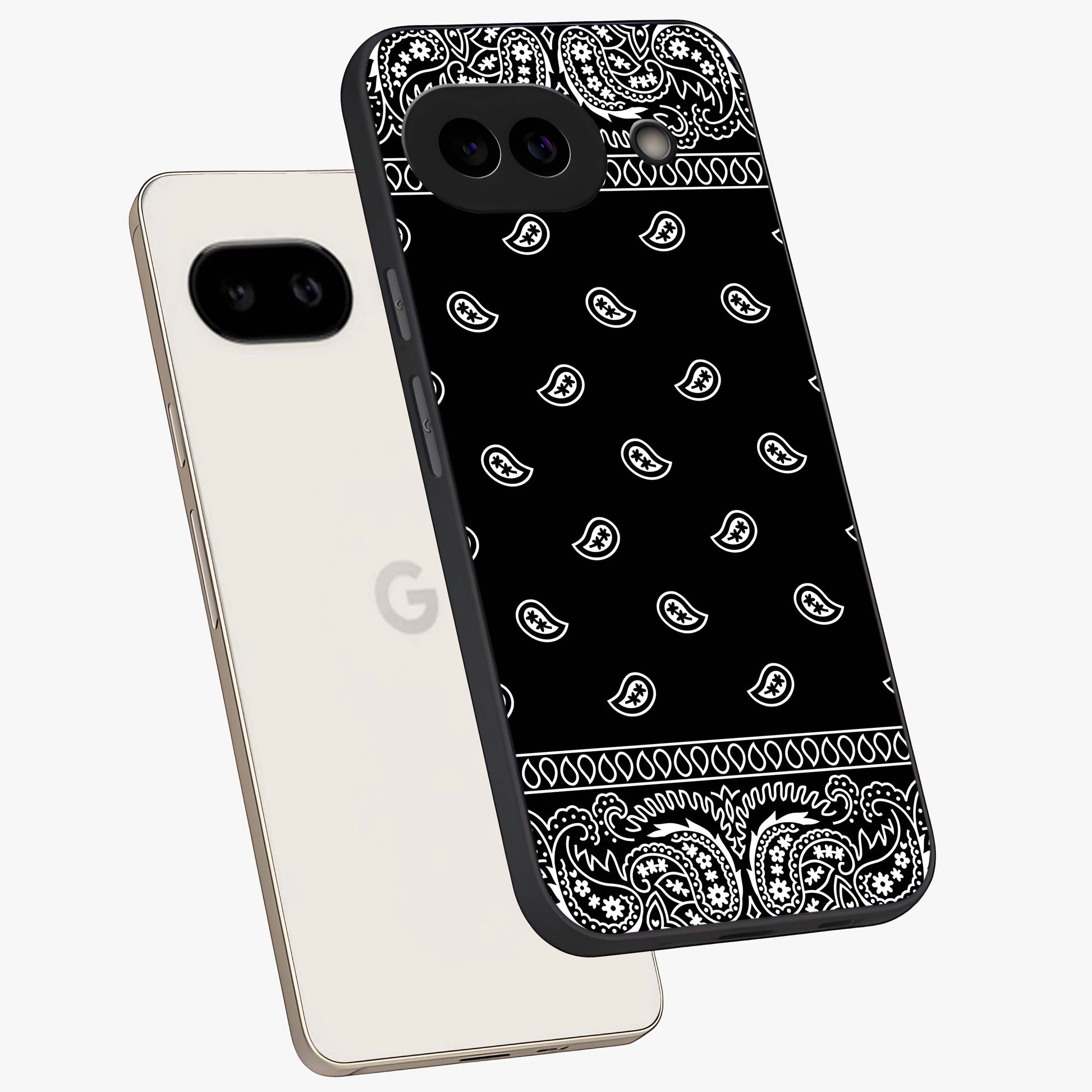 Retro Rebel Threads Glass Case displayed in angled mockup highlighting retro inspired graphic design with rebellious aesthetic.