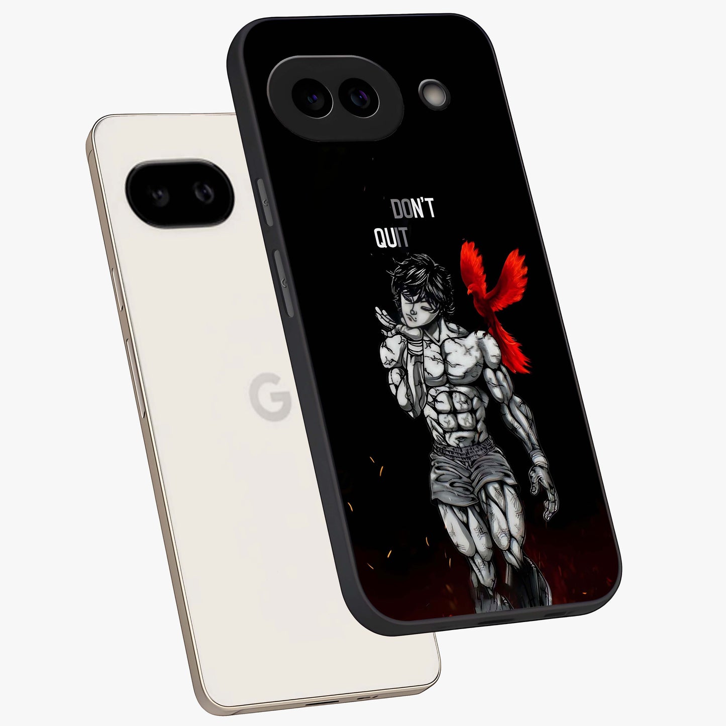 Rise Beyond Limits Glass Case displayed in angled mockup highlighting inspiring message design with modern aesthetic style.