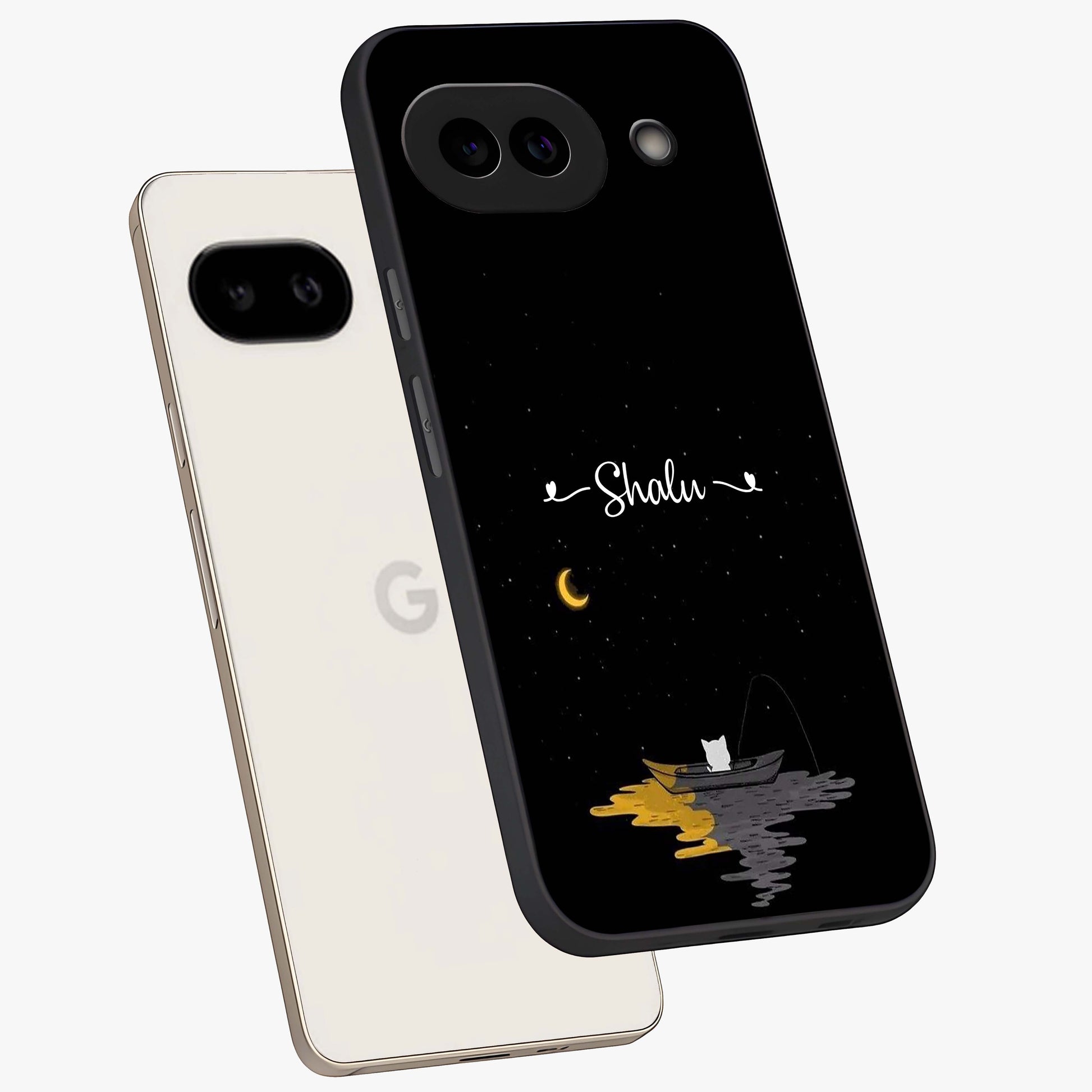 Silent Night Row Glass Case displayed in angled mockup highlighting peaceful evening design with dreamy night aesthetic.