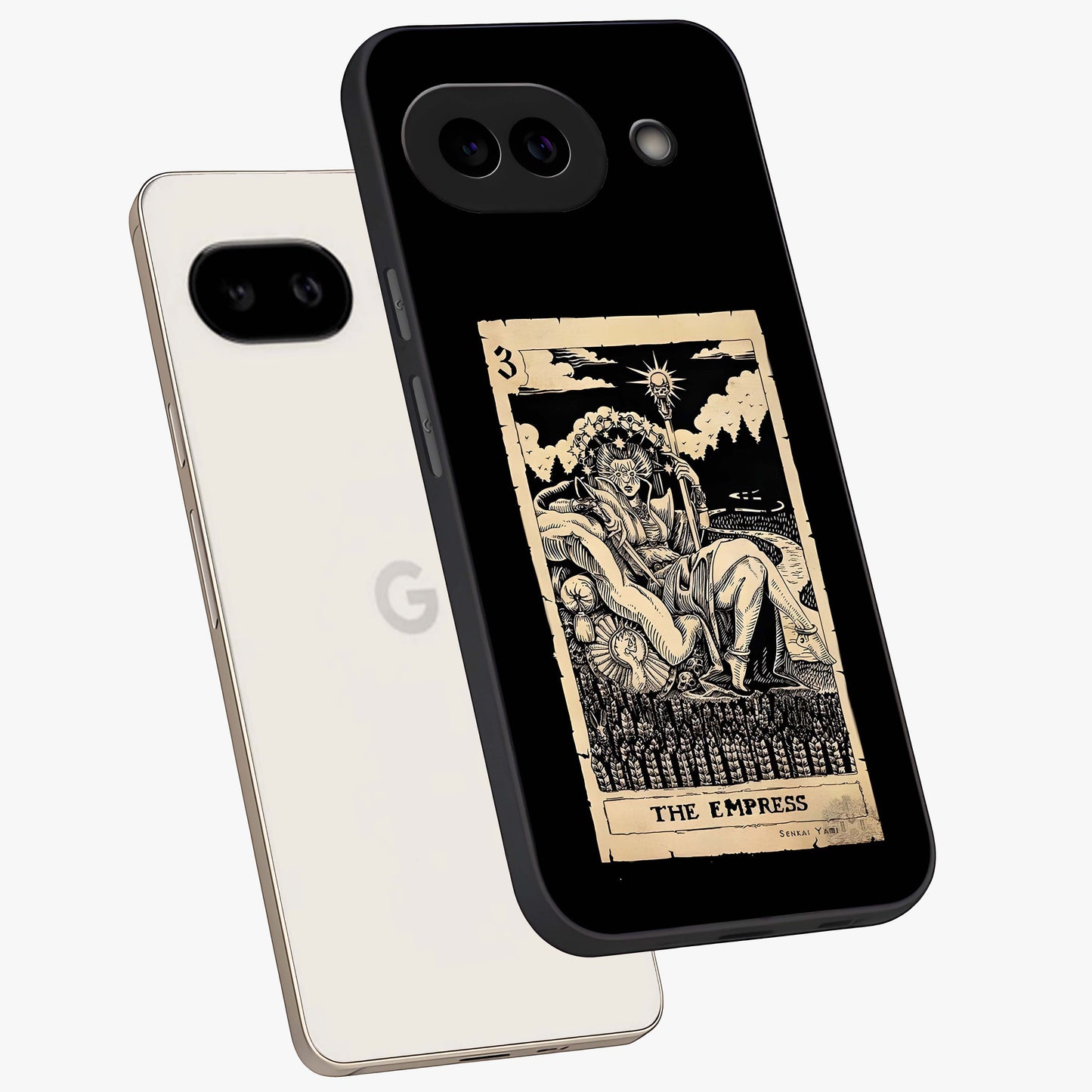 The Empress Glass Case displayed in angled mockup highlighting elegant royal design with majestic aesthetic style.