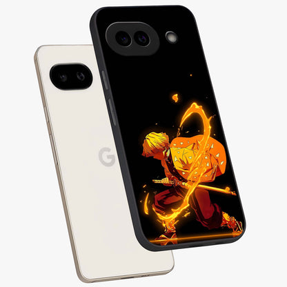 Thunder Flame Execution Glass Case displayed in angled mockup highlighting dramatic fire themed design with intense fantasy aesthetic.