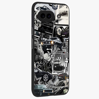 Aesthetic Dark Love Glass Case upright view showcasing dramatic romantic artwork with modern aesthetic style.