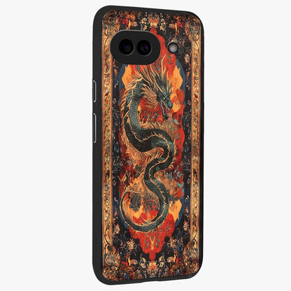 Inferno Dragon Soul Glass Case upright view showcasing intense dragon artwork with fantasy fire theme.